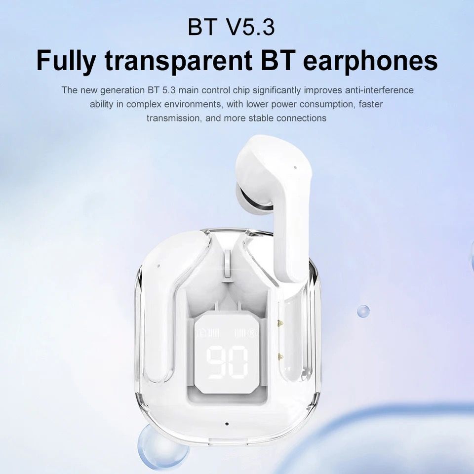 Audífonos Transparentes Con Pantalla Digital