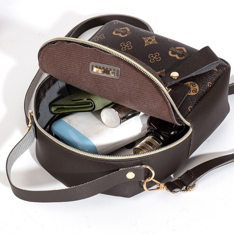 Women 2013 Fashion Backpack Fresh Sweet Student Schoolbag Retro Printed Mini Backpack Versatile Dating Backpack Luxury Handbags